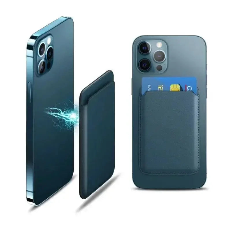 For Magsafe Magnetic Leather Wallet Case For iPhone 17 16 15 14 13 12 11 8 Samsung Huawei Card Holder with Magnet Covers