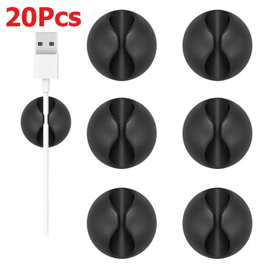 Silicone Cord Clips & Cable Winder – 20 Pack