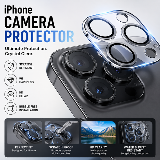 HD Back Camera Glass Protector for iPhone – 4 Pack