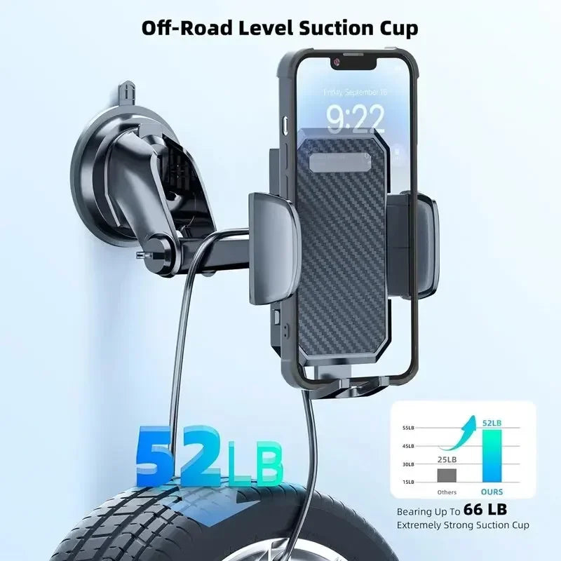 360° Rotatable Car Phone Holder – Windshield & Air Vent Mount