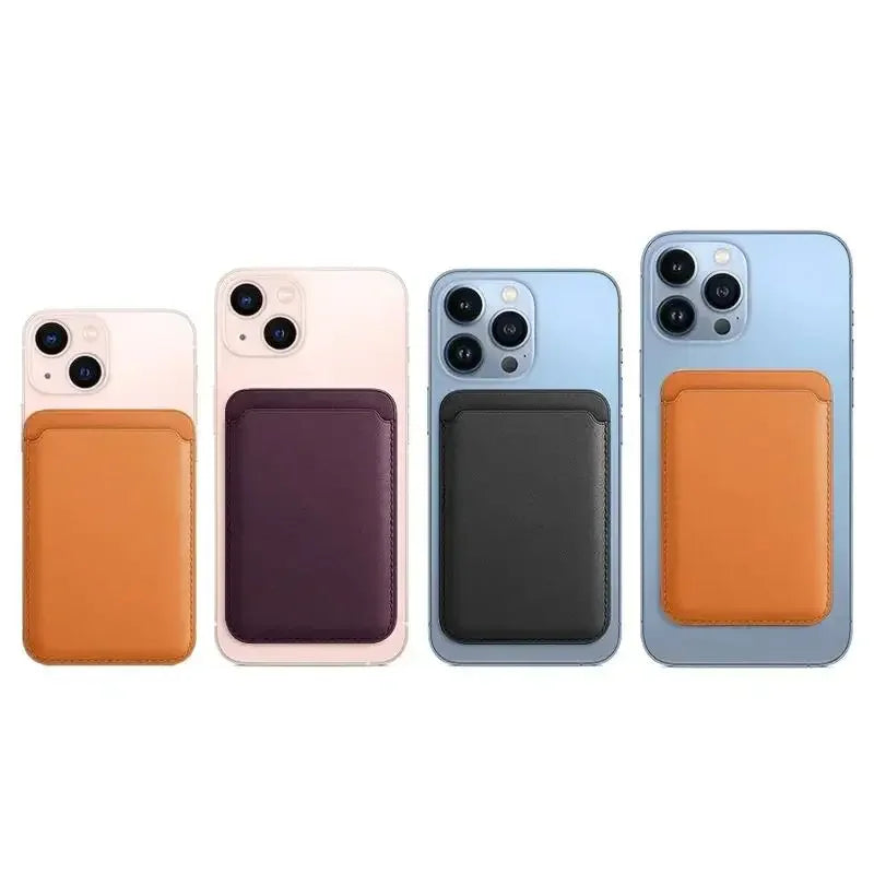 For Magsafe Magnetic Leather Wallet Case For iPhone  17 16 15 14 13 12 11 8  Samsung Huawei Card Holder with Magnet Covers