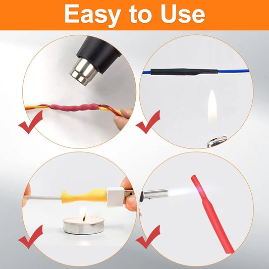 Heat Shrink Tubing Kit – 580pcs, 6 Colors, 11 Sizes