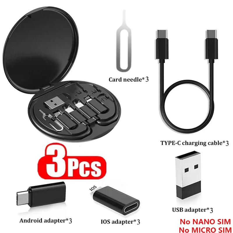 Multi USB Charging Adapter Kit – USB-C, Lightning & Micro USB