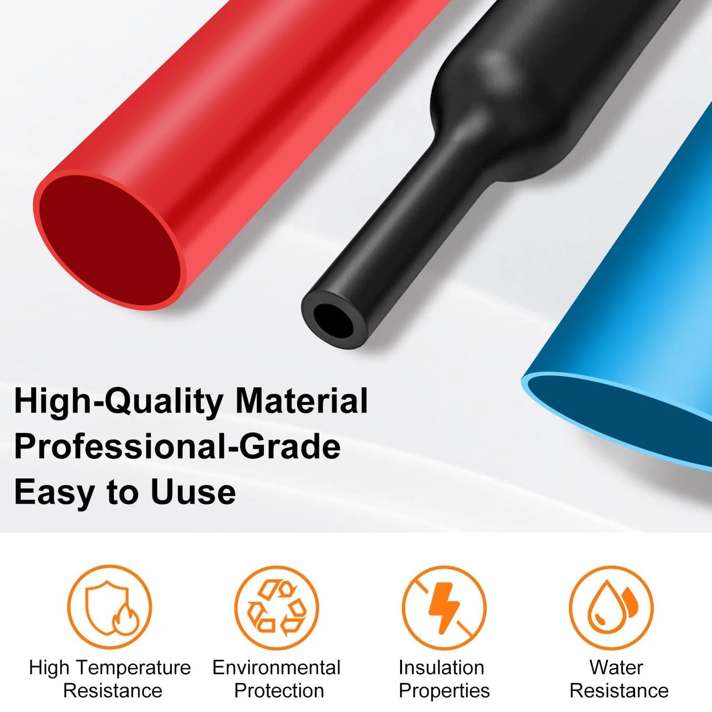 Heat Shrink Tubing Kit – 580pcs, 6 Colors, 11 Sizes